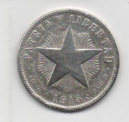 CUBA DEL AÑO 1915 DE 40 CENTAVOS